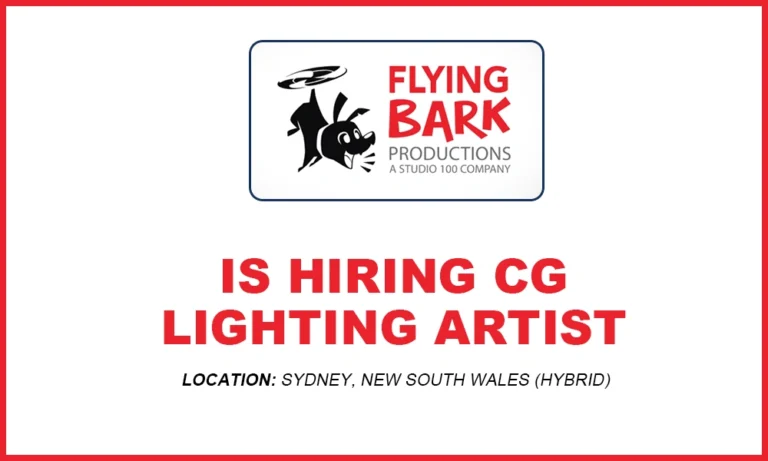 3D CG Lighting Artist Flying Bark Productions, Sydney