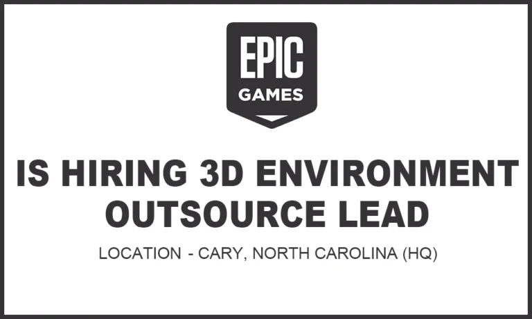 Epic Games jobs 3D Environment Outsource Lead thumb