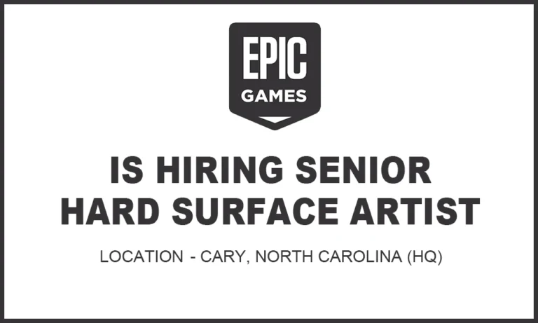 Epic games Senior Hard Surface Artist, 2026 THUMB