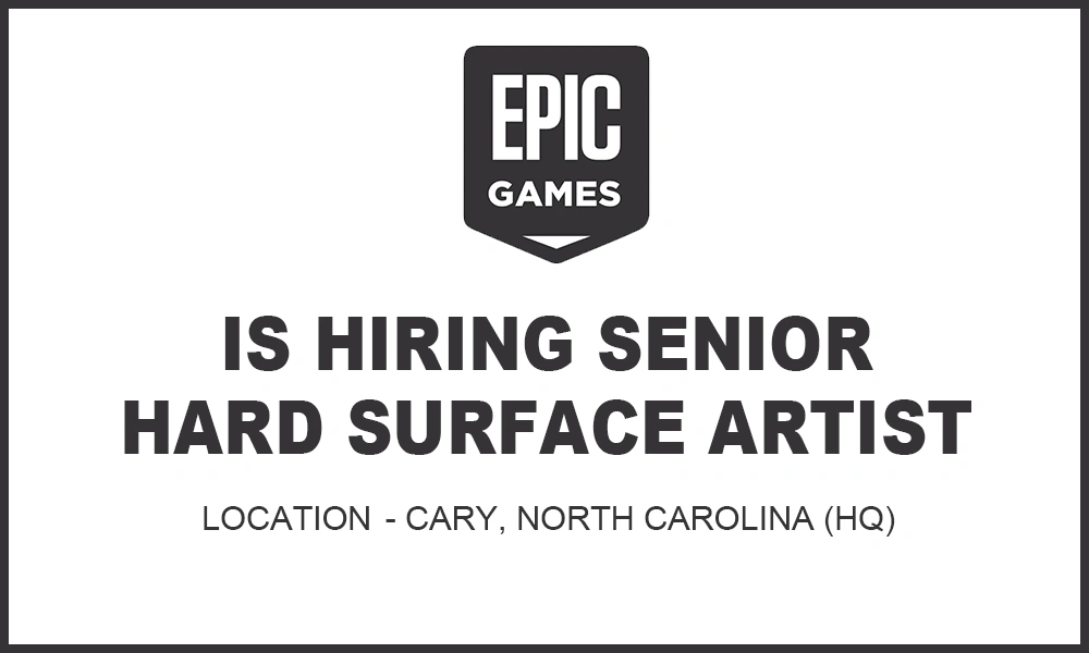 Epic games Senior Hard Surface Artist, 2026 THUMB