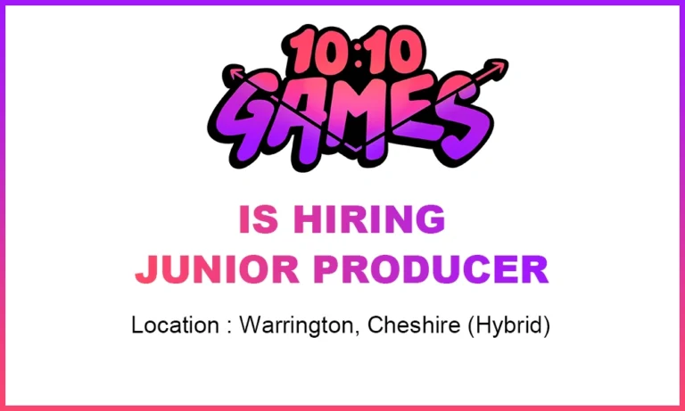 Junior Producer job at 1010 Games, ukthumb