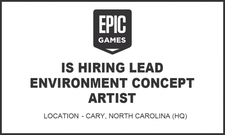 Lead Environment Concept Artist Job epic games 2026