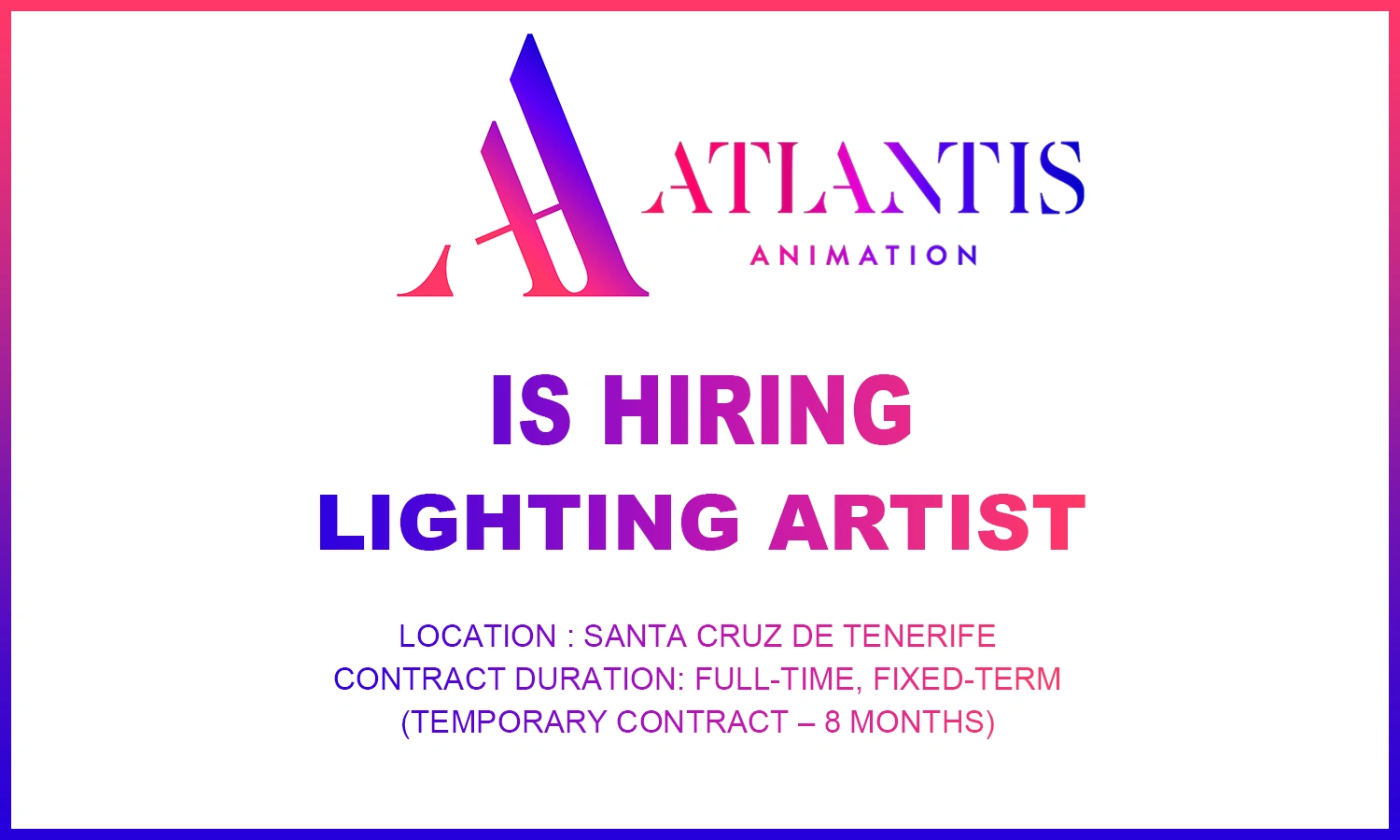 Lighting Artist Job at Atlantis Animation, Spain thumb