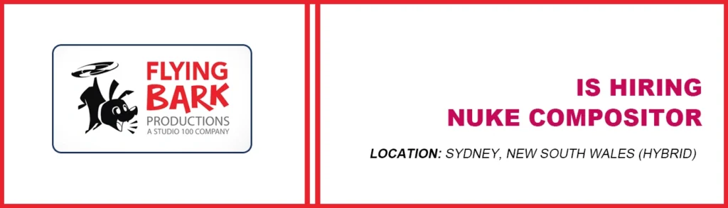 Nuke Compositor job at Flying Bark Productions, 2026 Nuke Compositor job at Flying Bark Productions, 2026