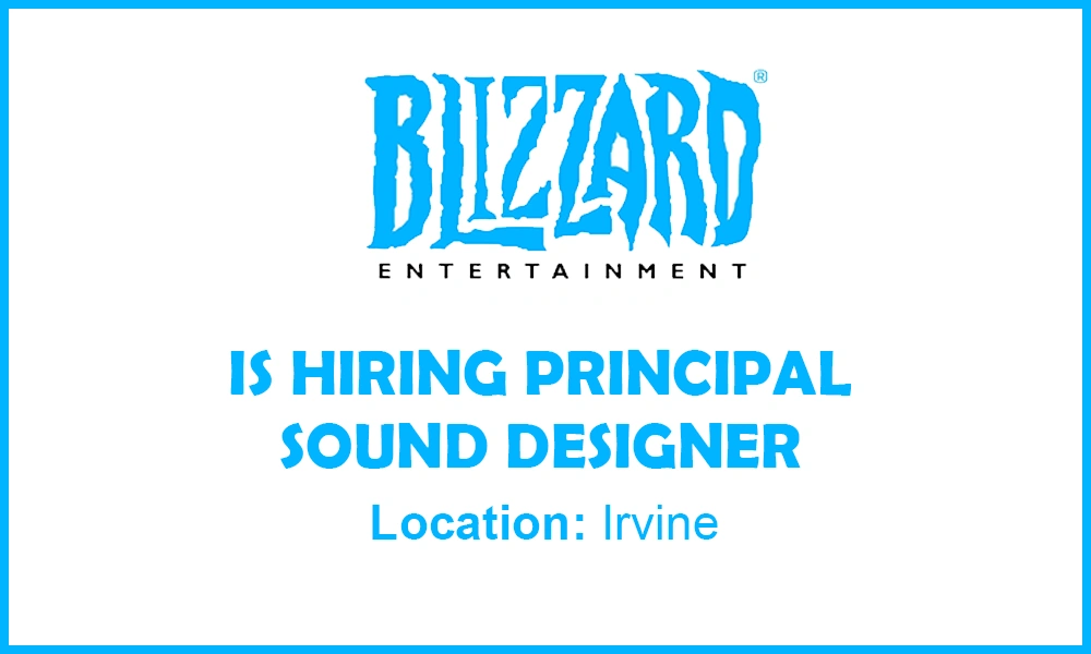 Principal Sound Designer job at Blizzard