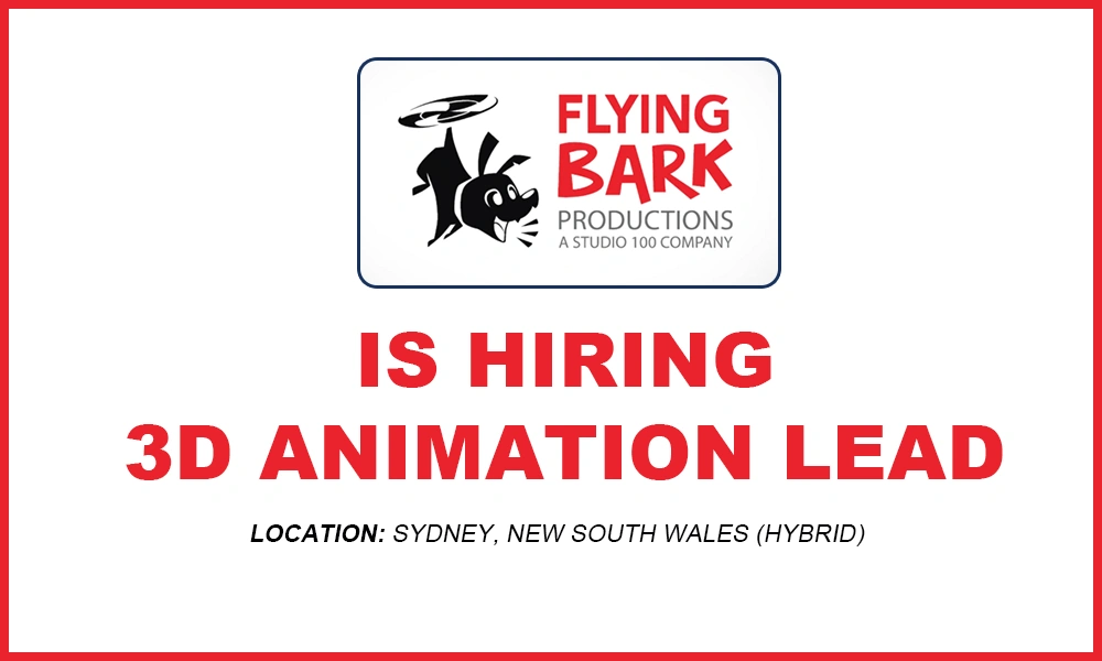 Top Sydney Jobs 3D Animation Lead, Flying Bark Productions thumb