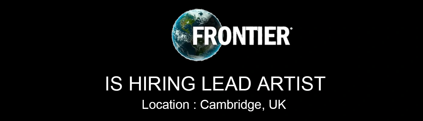 3D Lead Artist at Frontier (Cambridge, UK)