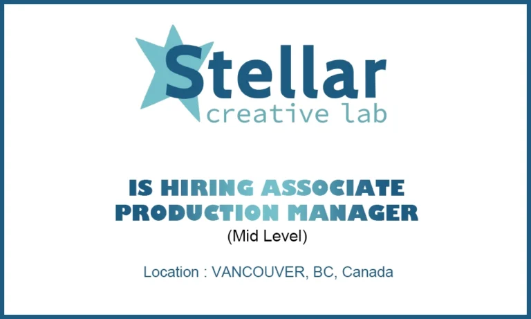Hiring Associate Production Manager (Mid-Level) at Stellar Creative Lab, Canada