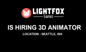 Lightfox Games hiring Senior 3D Animator, Seattle thumb