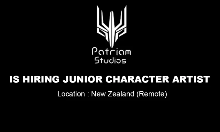 Patriam Studios 3D Junior Character Artist (Remote, New Zealand) thumb