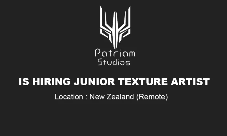 Patriam Studios hiring 3d Junior Texture Artist (Remote, New Zealand)