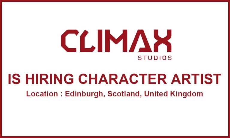 Scotland Jobs 3D Character Artist at Climax Studios thumb