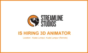 Streamline Studios is hiring 3D Animator (Freelance) thumb
