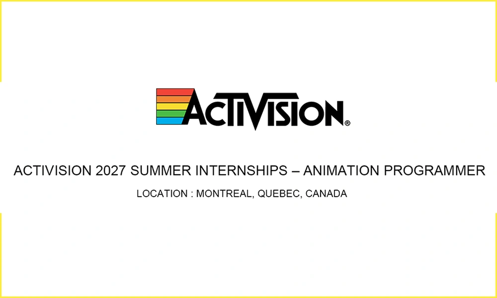 Activision 2027 Summer Internships – Animation thumb