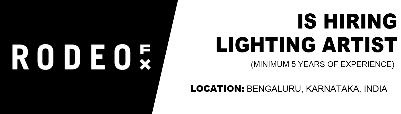 Rodeo FX is hiring Senior Lighting Artist, Bengaluru