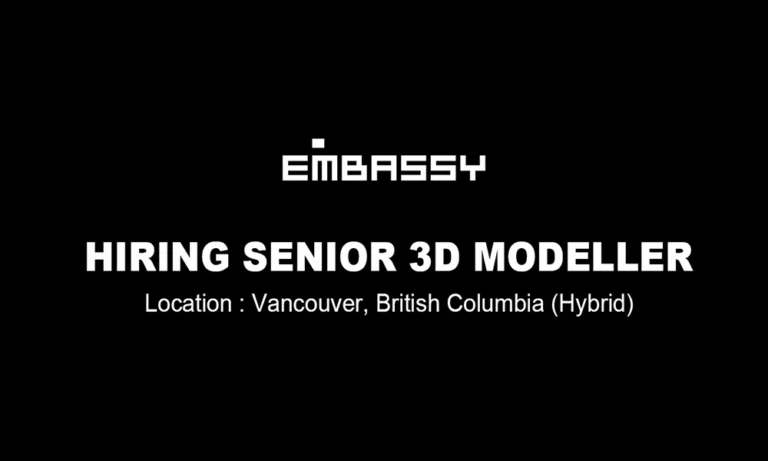 Senior 3D Modeller job at The Embassy